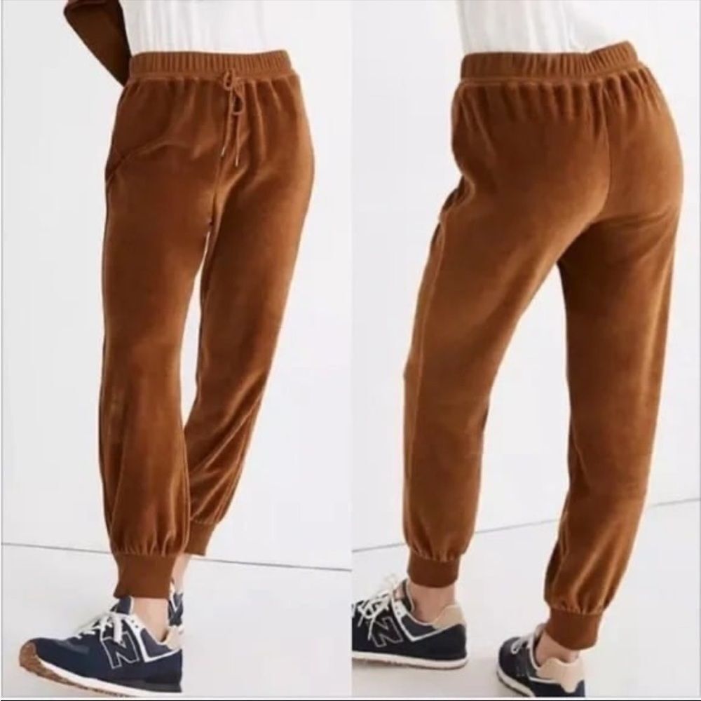 Madewell MWL Velvet Velour Slim Joggers Pants XS